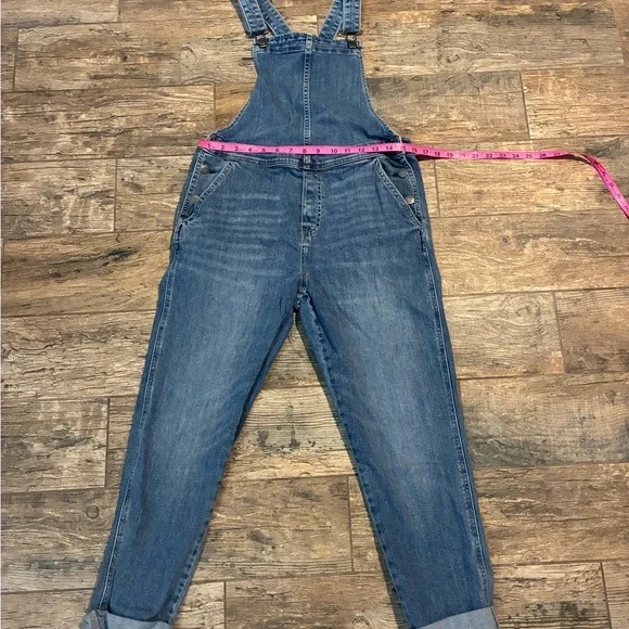 GAP Blue Denim straight leg overalls - Picture 4 of 5